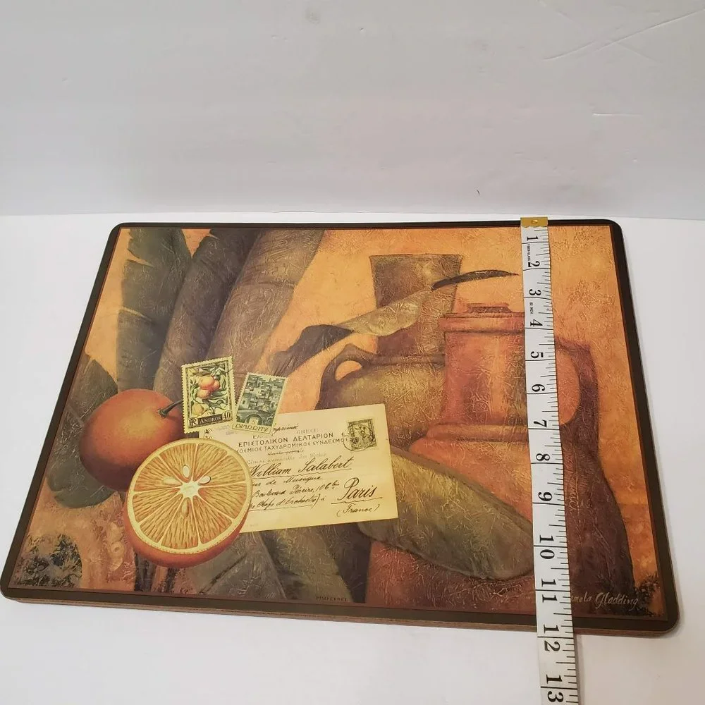Vintage Pimpernel Placemats, Set of 4, Hard Cork Still Life Pamela Gladding